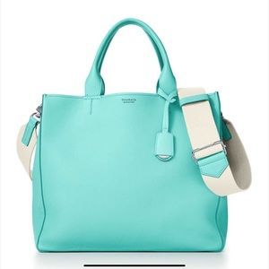 Authentic Tiffany & Co. Tiffany Blue Leather Tote